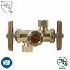 Thrifco Plumbing 5/8 In. Comp x 3/8 Inch Comp x 3/8 Inch Comp Dual Outlet & Dual Shut Off Multi-Turn Angle Stop Valve 4405691